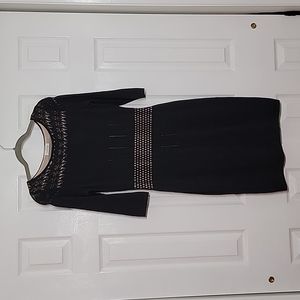 Calvin Klein Eyelet Fitted 3/4 Sleeve Sweater Dress Size M